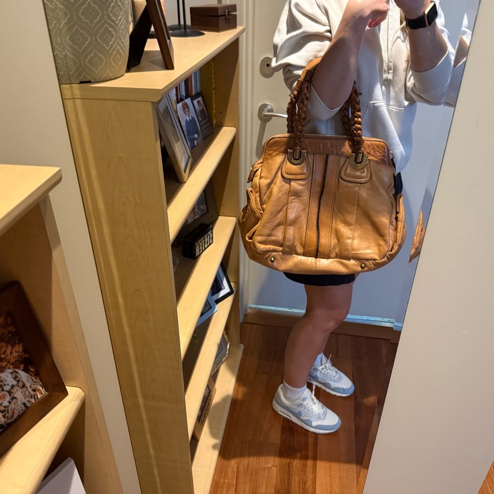Authentic Chloe Tan Leather Shoulder Bag